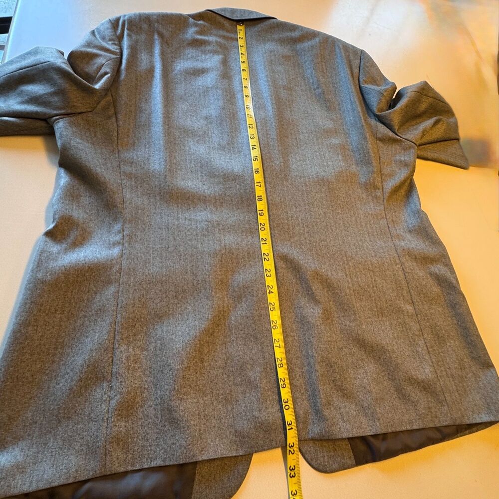Lauren Ralph Lauren Classic Sport Coat Mens Sz 50R Gray Herringbone - Picture 12 of 15